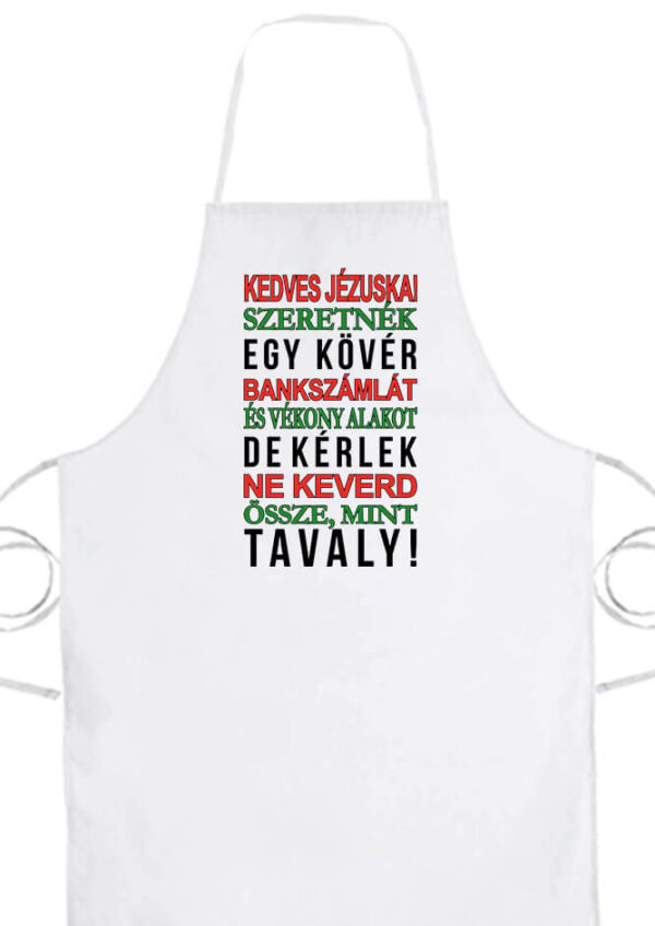 Kötény Kedves Jézuska fehér