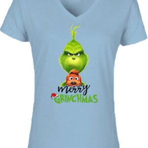 Merry Grinchmas – Női V nyakú póló