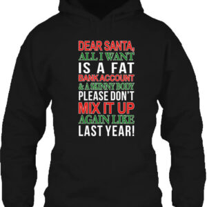 Dear Santa – Unisex kapucnis pulóver