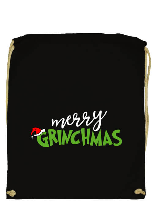 Tornazsák Boldog karácsonyt Grincs fekete