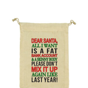 Dear Santa – Vászonzacskó kicsi