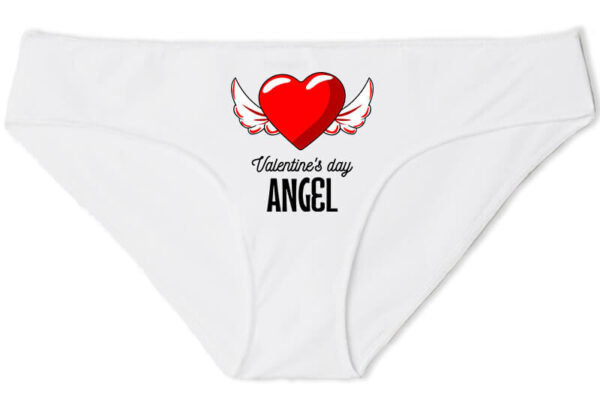 Női bugyi Valentine's day angel fehér