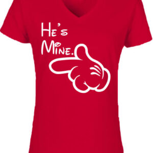He is mine – Női V nyakú póló