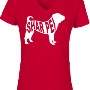 Sharpei – Női V nyakú póló