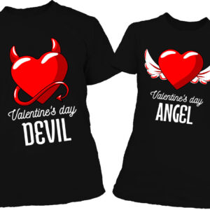 Valentine’s day devil & angel – Páros póló