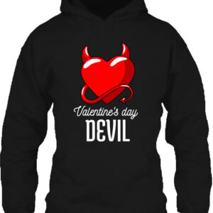Valentine’s day devil – Unisex kapucnis pulóver
