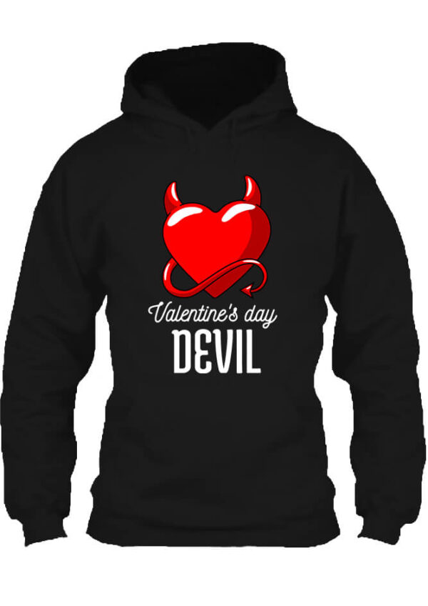 Valentine's day devil - Unisex kapucnis pulóver