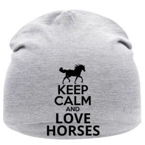 Keep calm and love horses lovas –  Sapka