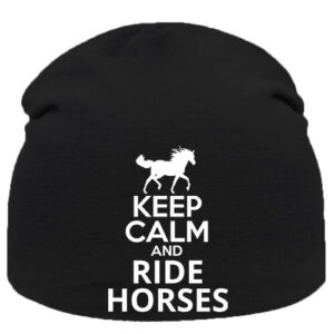 Keep calm and ride horses lovas –  Sapka