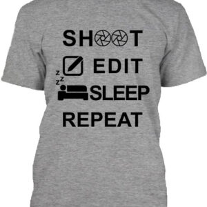 Shoot edit sleep repeat – Férfi póló