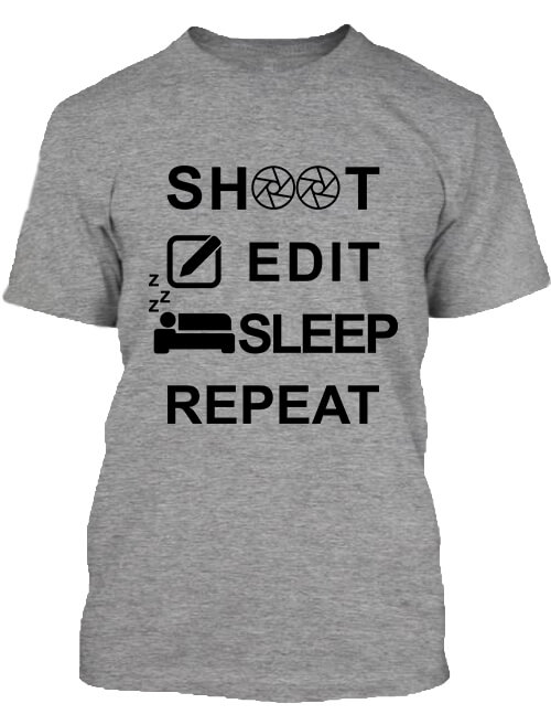 Shoot edit sleep repeat - Férfi póló