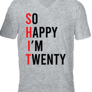 So happy I am twenty – Férfi V nyakú póló