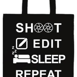 Shoot edit sleep repeat- Basic hosszú fülű táska