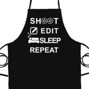 Shoot edit sleep repeat- Prémium kötény