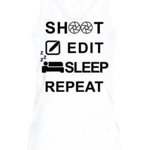Shoot edit sleep repeat – Női ujjatlan póló