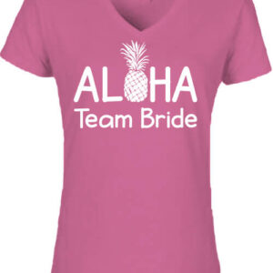 Aloha Team Bride – Női V nyakú póló