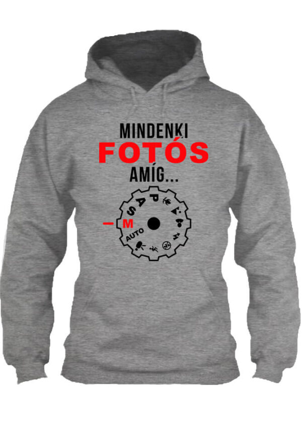 Mindenki fotós - Unisex kapucnis pulóver