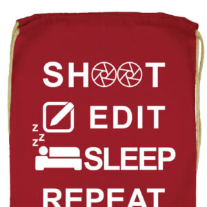 Shoot edit sleep repeat- Prémium tornazsák