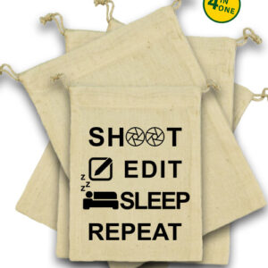 Shoot edit sleep repeat – Vászonzacskó szett