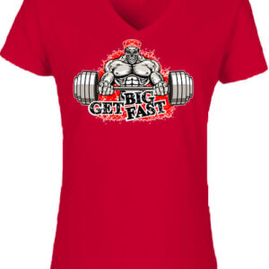 Get big fast testépítő – Női V nyakú póló