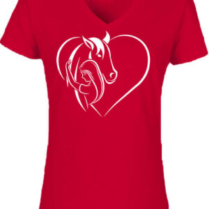 Horse love – Női V nyakú póló