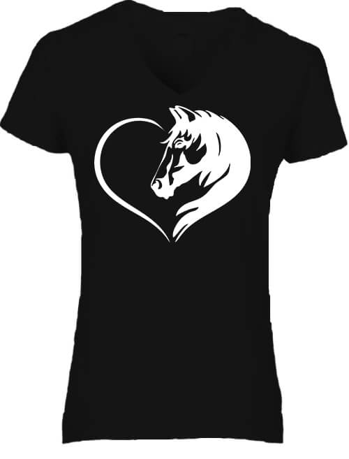 Ló szerelem - Női V nyakú póló