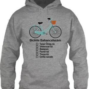 Biciklis bakancslista – Unisex kapucnis pulóver