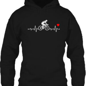 Biciklis EKG – Unisex kapucnis pulóver