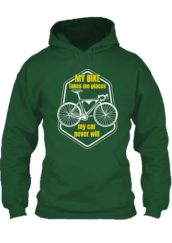 My bike takes me - Unisex kapucnis pulóver