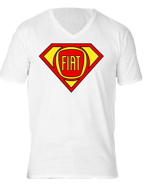 Super Fiat – Férfi V nyakú póló