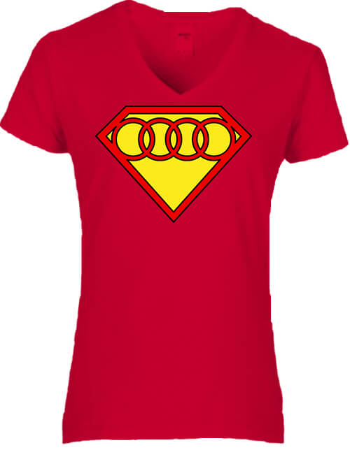 Super Audi – Női V nyakú póló