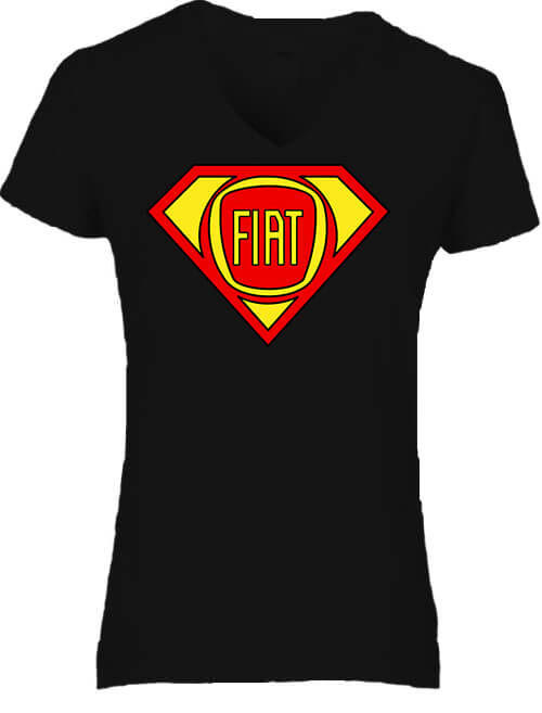 Super Fiat – Női V nyakú póló