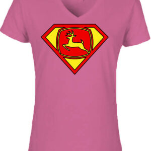 Super John Deer – Női V nyakú póló