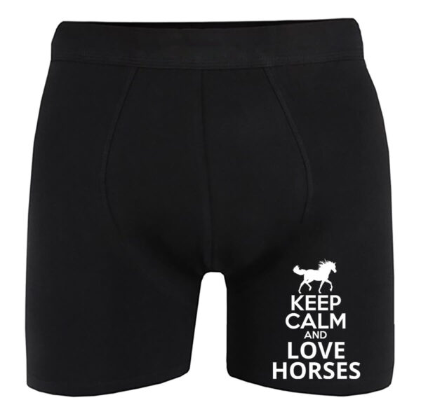 Keep calm and love horses lovas - Férfi alsónadrág