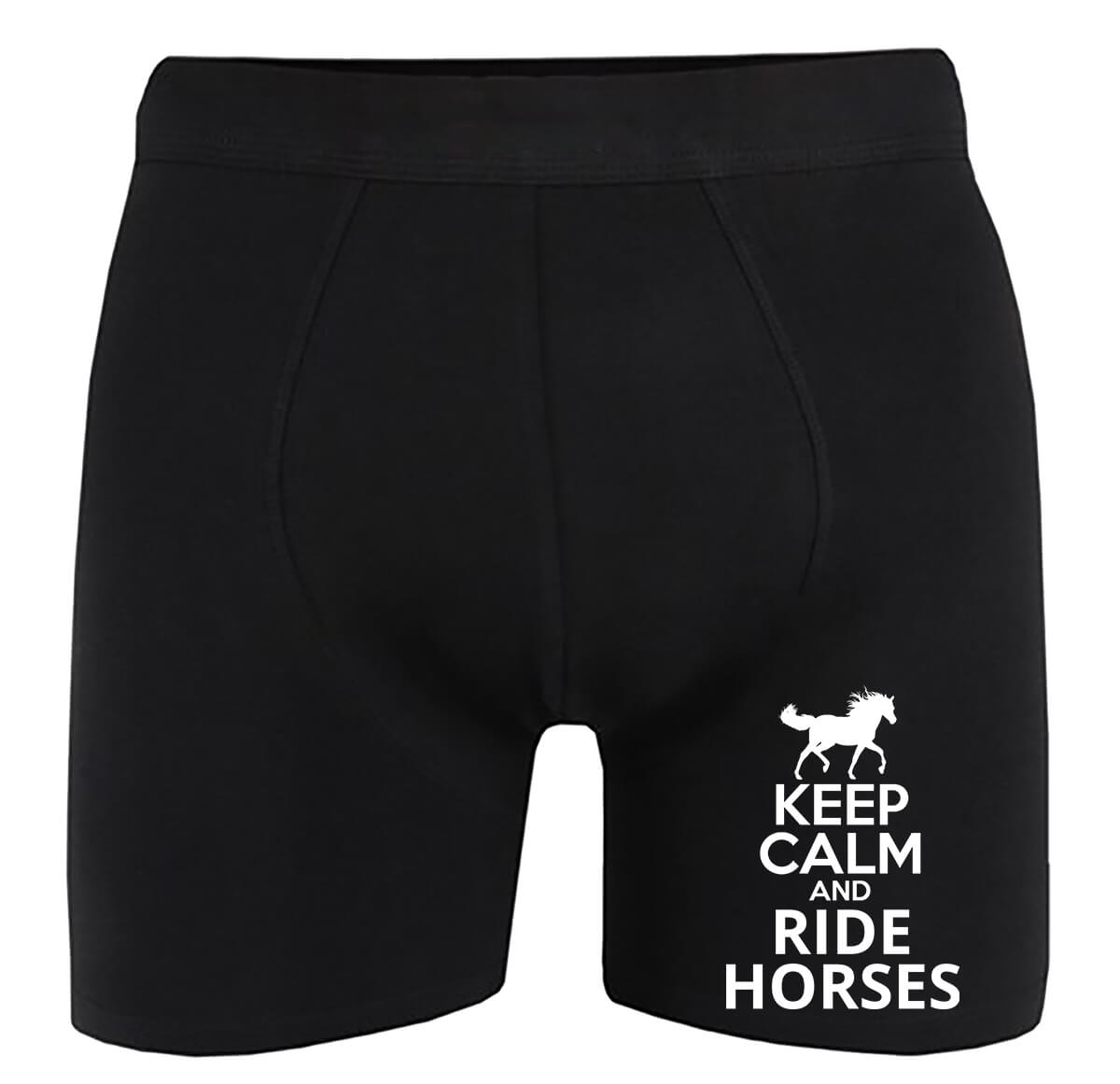 Keep calm and ride horses lovas – Férfi alsónadrág