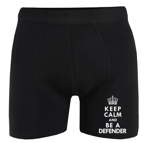 Keep calm defender - Férfi alsónadrág