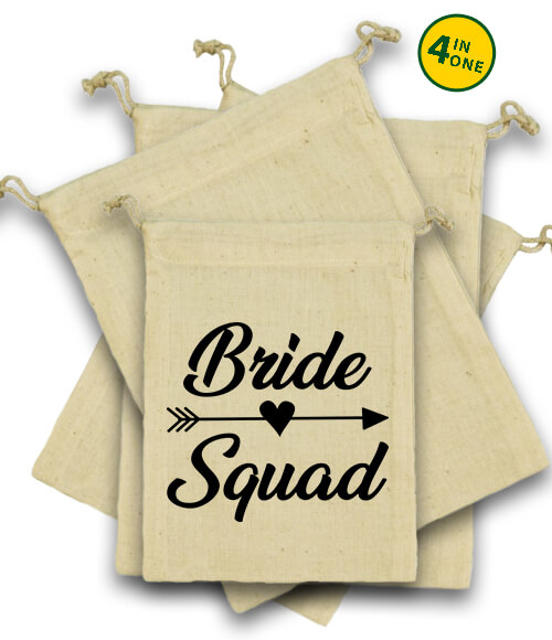 Bride Squad lánybúcsú – Vászonzacskó szett