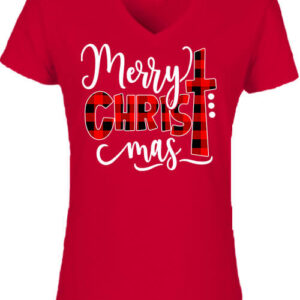 Merry Christ – Női V nyakú póló