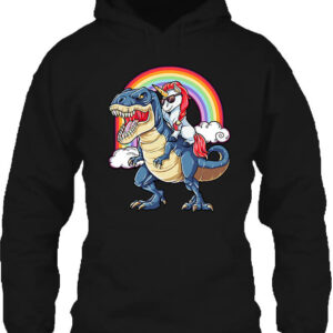 Unikornis T-Rex – Unisex kapucnis pulóver