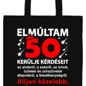 Elmúltam 50- Basic hosszú fülű táska