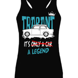 Trabant a legenda – Női ujjatlan póló – XL, Fekete