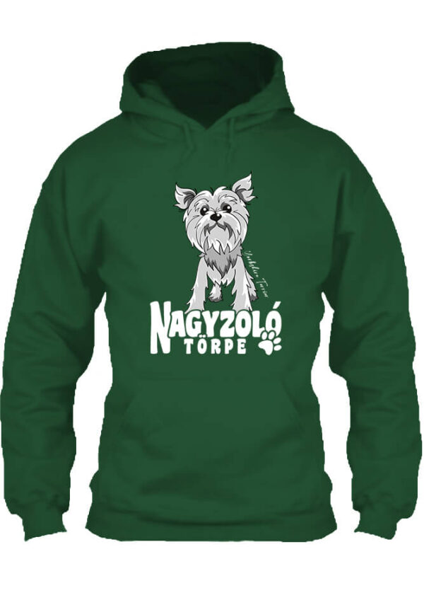 Nagyzoló törpe Yorkshire terrier - Unisex kapucnis pulóver