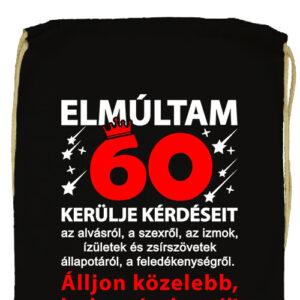 Elmúltam 60- Prémium tornazsák