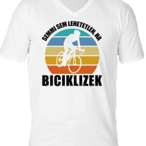 Semmi sem lehetetlen biciklizés – Férfi V nyakú póló