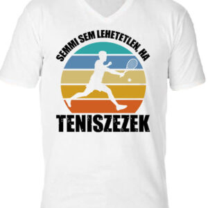 Semmi sem lehetetlen tenisz – Férfi V nyakú póló