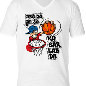 Ami jó az kosárlabda – Férfi V nyakú póló