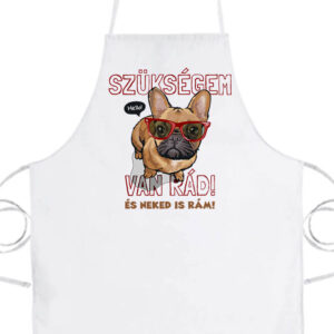 Szükségem van rád bulldog- Basic kötény