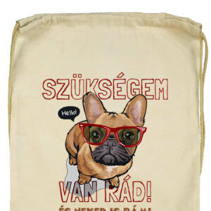 Szükségem van rád bulldog- Basic tornazsák