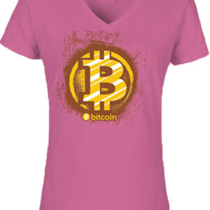 Bitcoin – Női V nyakú póló