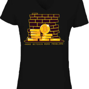 More bitcoin – Női V nyakú póló
